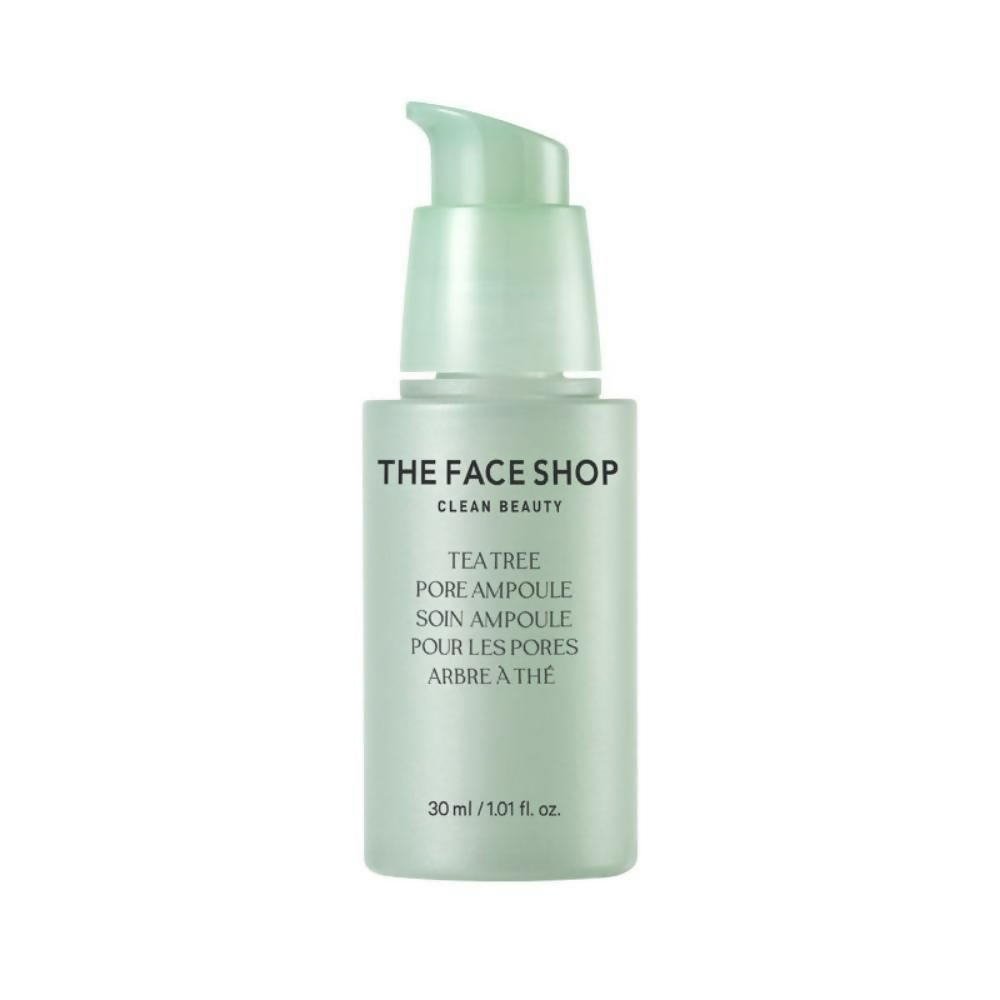 The Face Shop Tea Tree Pore Ampoule With AHA, Ip BHA, PHA & Hyaluronic Acid, For Oily & Acne Skin