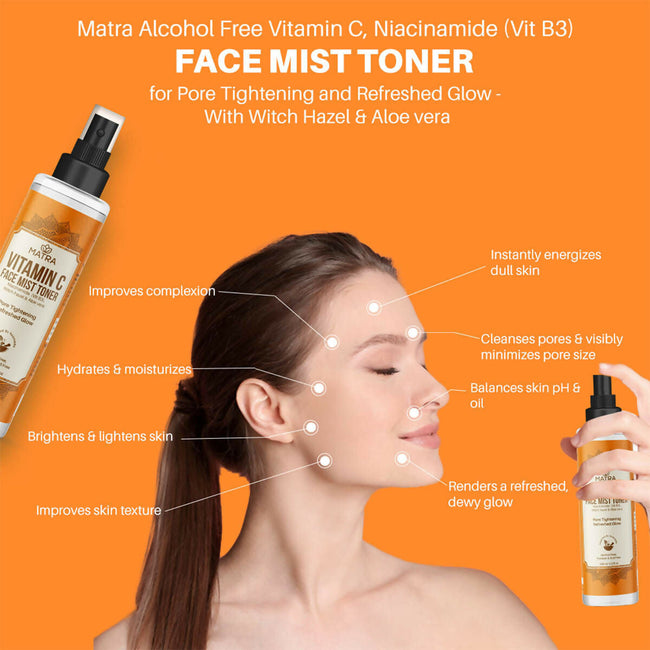 Matra Vitamin C Face Mist Toner with Niacinamide (vit B3) Witch Hazel And Aloe Vera Main Image
