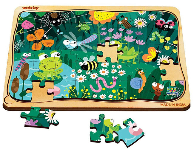 Webby Amazing Bugs Wooden Jigsaw Puzzle- 40 Pcs Main Image