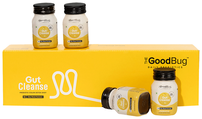 The Good Bug Gut Cleanse - 14 Prebiotic Colon Detox Shots (70ml Each) Hover Image