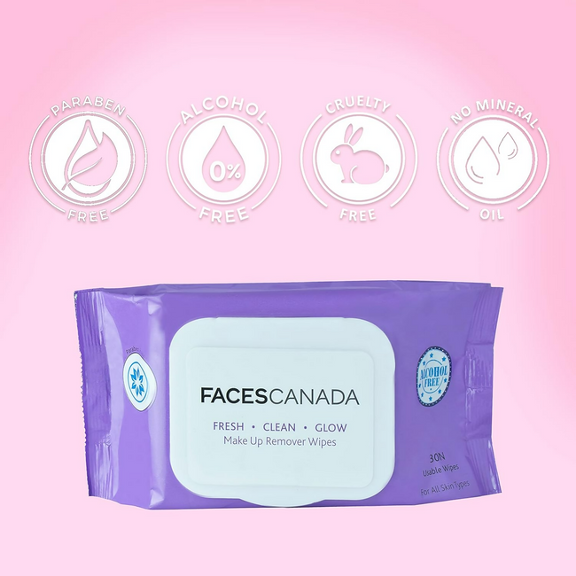 Faces Canada Fresh Clean Glow Makeup Remover Face Wipes Main Image