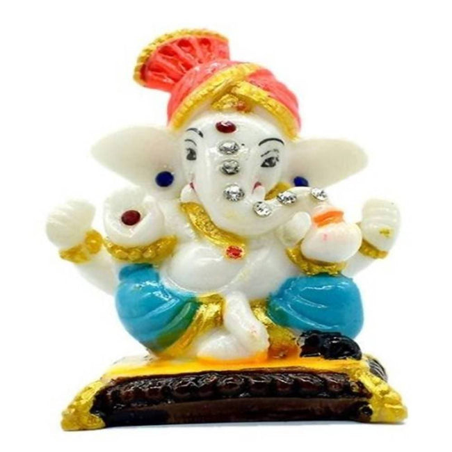 Puja N Pujari Ganesha Showpiece Idol For Car Dashboard Hover Image