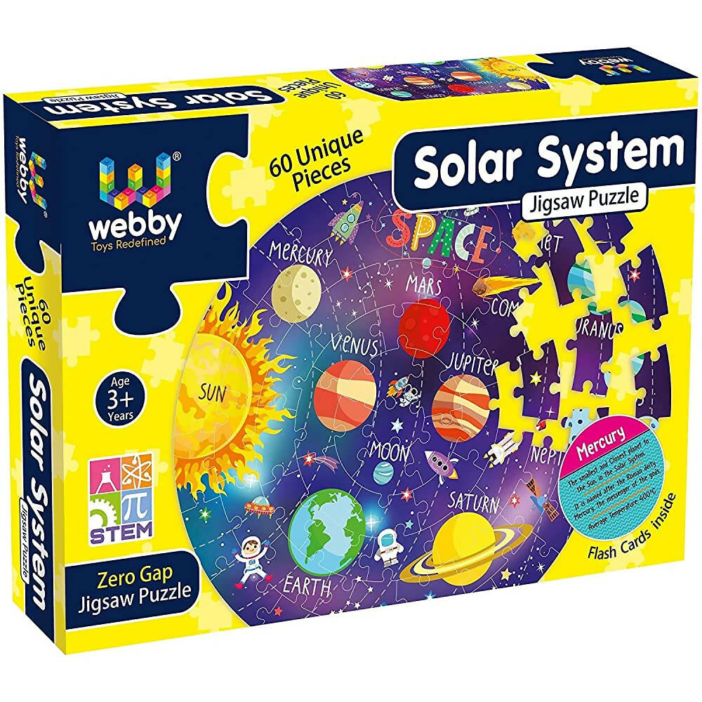 Webby Amazing Outer Space Solar System 60 Pieces Jigsaw Floor Puzzle