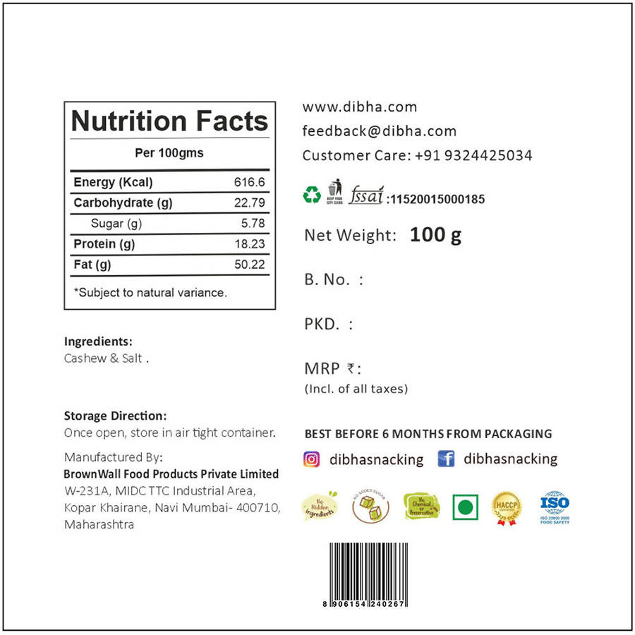 Dibha Salted Cashew
