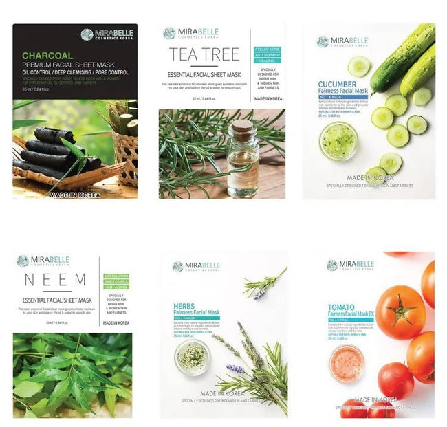 Mirabelle Korea Acne Prone Skin Face sheet Mask Combo Hover Image