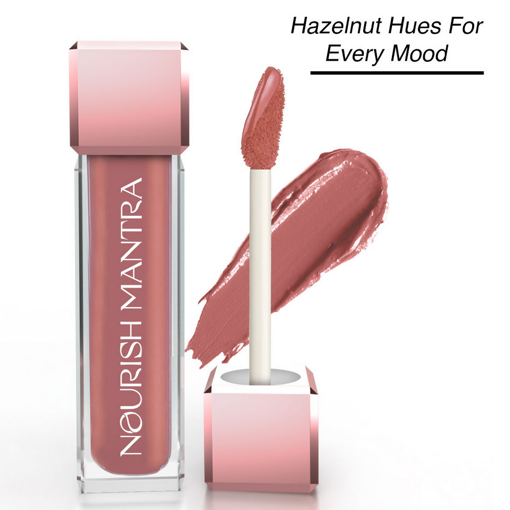 Nourish Mantra Liquid Lipstick Creamy Matte with SPF / Water Proof, Smudge Proof Shade- Spice And Shanti-
