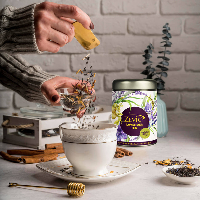 Zevic Premium Lavender Flowers Green Tea Main Image
