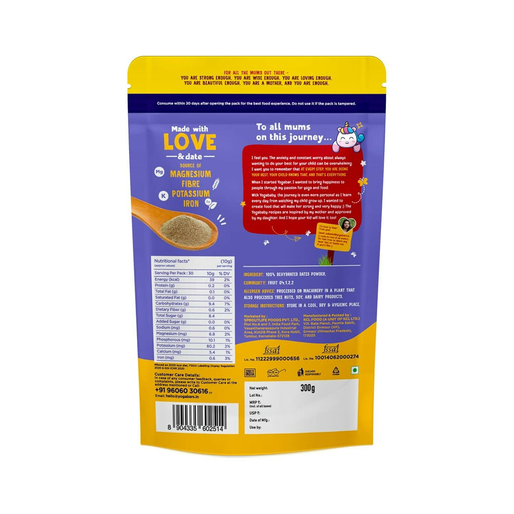 Yogabar Yogababy Date Powder, Healthy Nut Powders For Infants, Kids