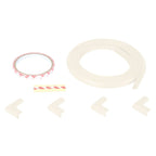 Safe-O-Kid Unique High Density L-Shaped 2 Mtr Long Mini 1 Edge Guard With 4 Corner Cushions White