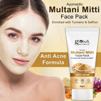 Globus Naturals Anti Acne Multani Mitti Face Pack, For Oily & Acne Prone Skin