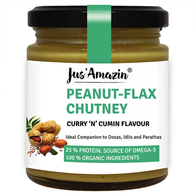 Jus Amazin Peanut Flax chutney Curry 'N' Cumin Flavour Hover Image