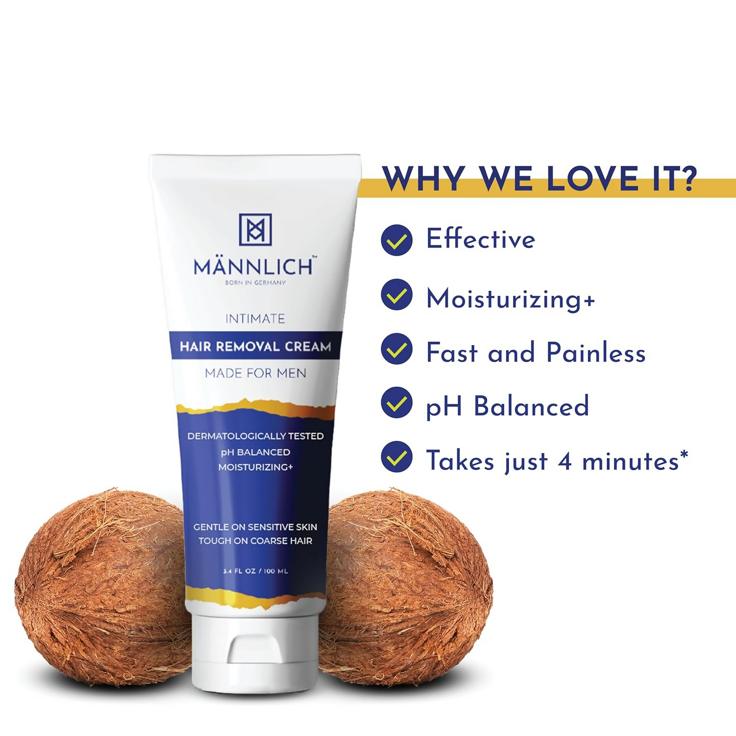 Mannlich Intimate Private Hair Removal Cream For Men