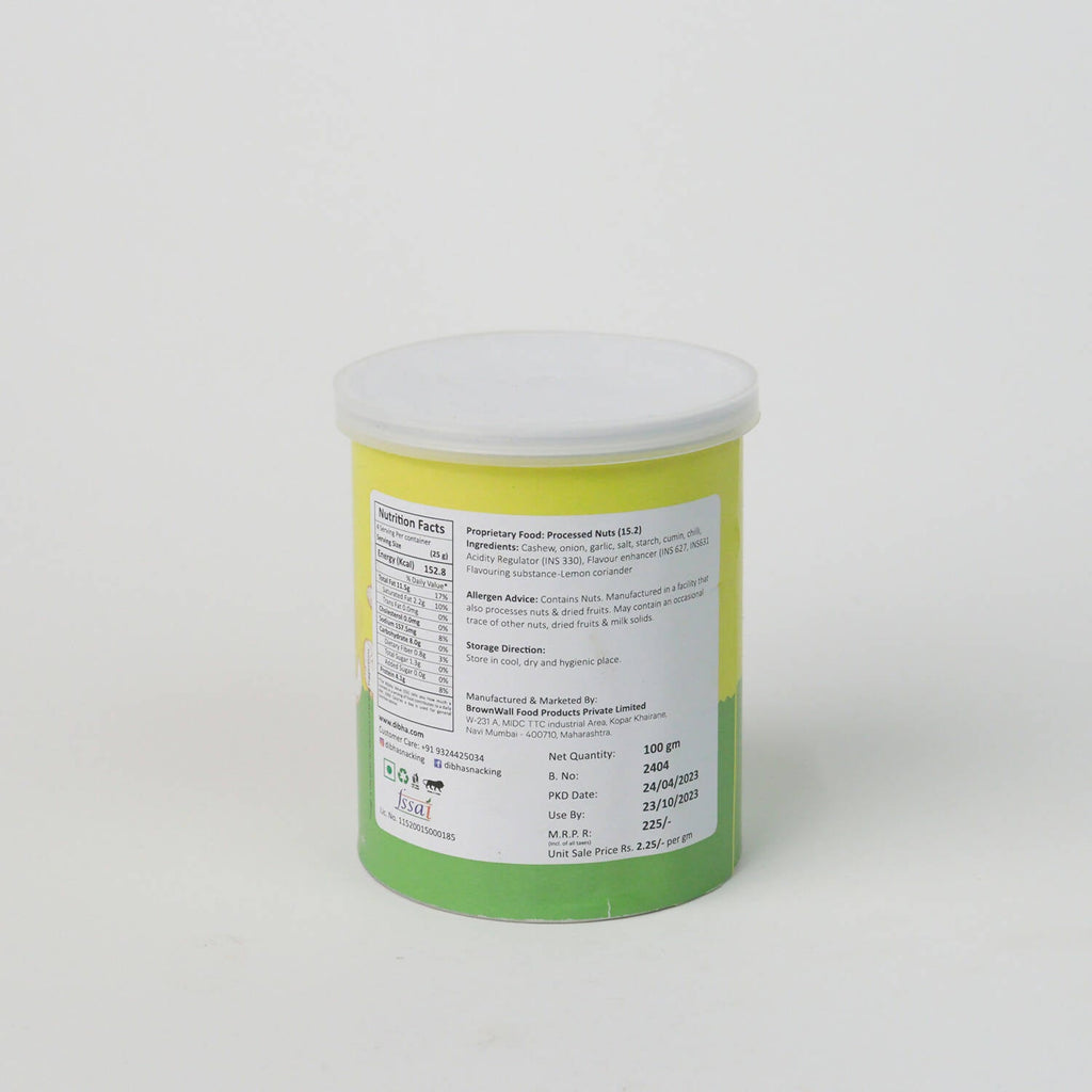 Dibha - Honest Snacking Lemon Coriander Cashew