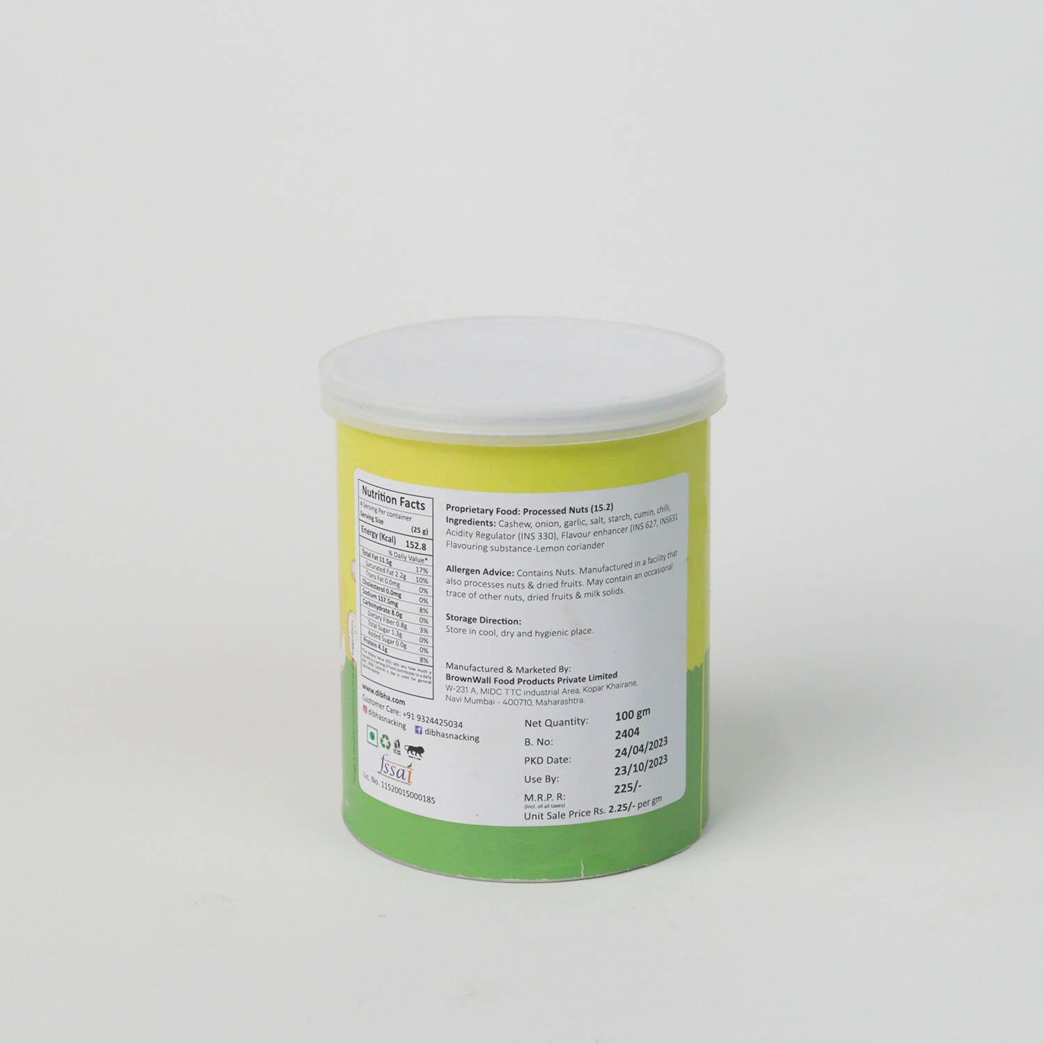 Dibha - Honest Snacking Lemon Coriander Cashew