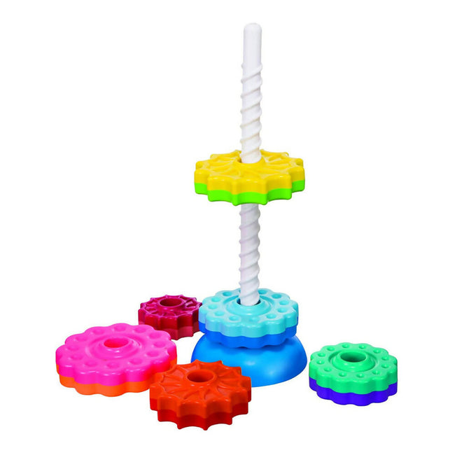 Sardar Ji Ki Dukan Spinning Tower Toy For Kids | Set Of 6 Multi Color Rings Toy For Toddlers To Improve The Dedication And Imagination (Multi Color) Main Image