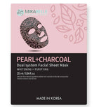 Mirabelle Korea Pearl + Charcoal Dual System Facial Sheet Mask