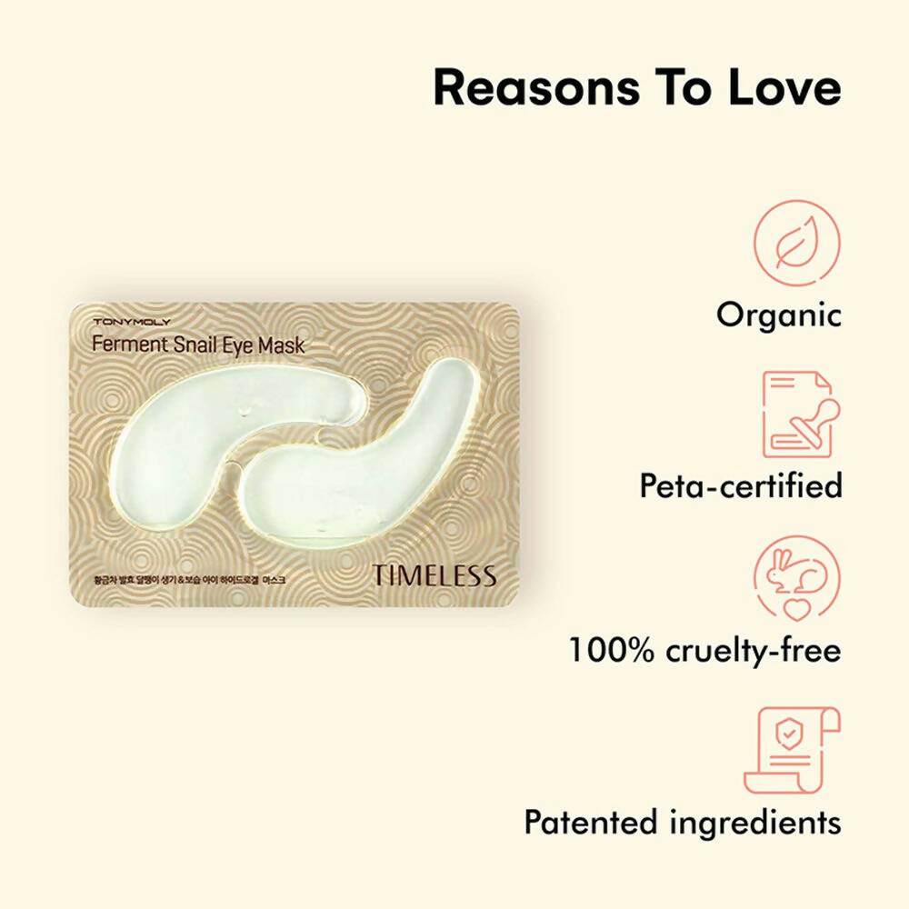 Tonymoly Timeless Ferment Snail Eye Mask - Korean Skincare