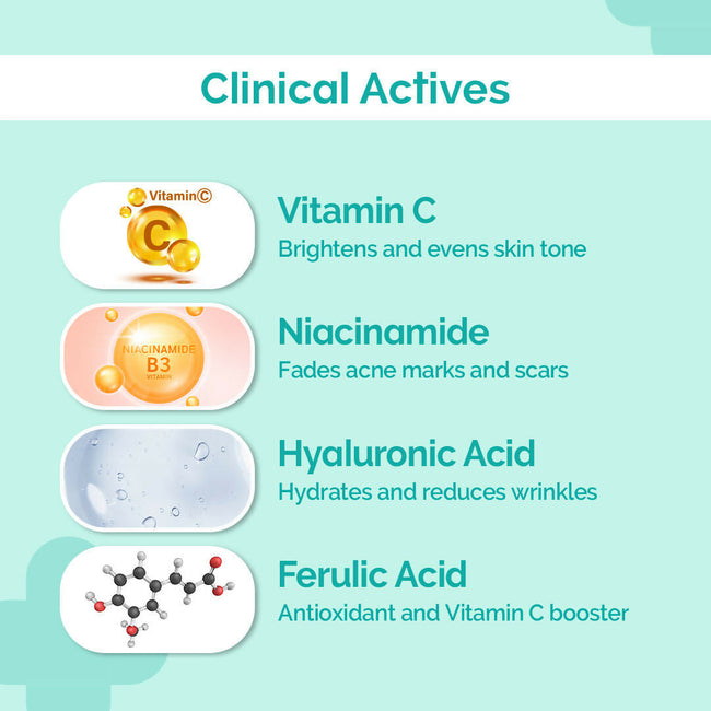 The Derma Co Radiance Combo - 10% Vitamin C Serum & 1% Hyaluronic Sunscreen Gel SPF 50 PA++++ Main Image