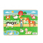 Nesta Toys Wooden Farm Animal Knob Puzzle (8 Pcs)