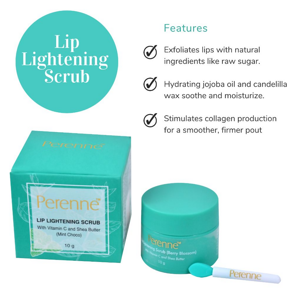 Perenne Lip Lightening Scrub With Vitamin C & Shea Butter - Mint Choco