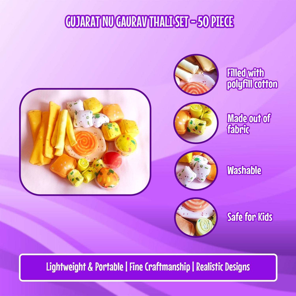 The Small Wonderland Gujarat Nu Gaurav Thali -Gujrati Food Inspired play food toys