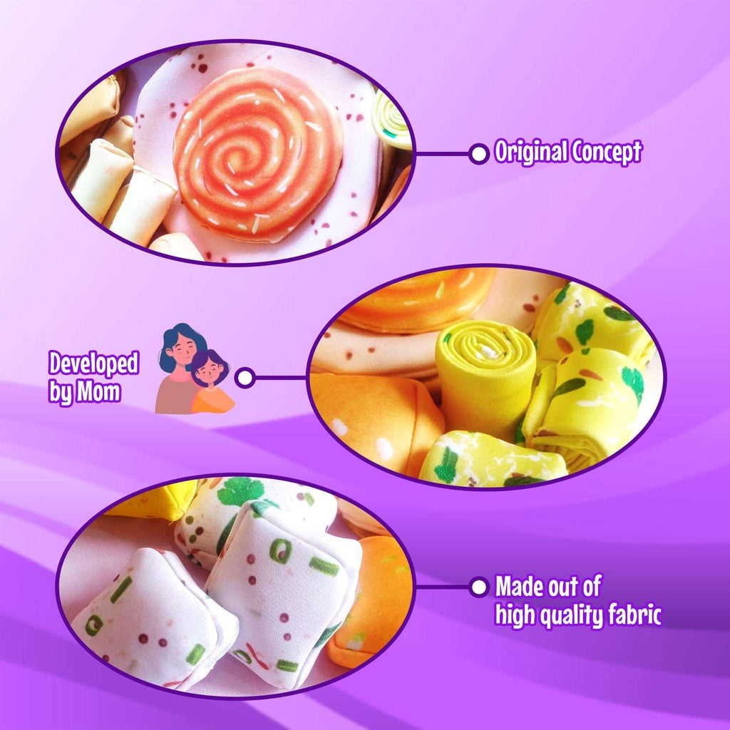 The Small Wonderland Gujarat Nu Gaurav Thali -Gujrati Food Inspired play food toys