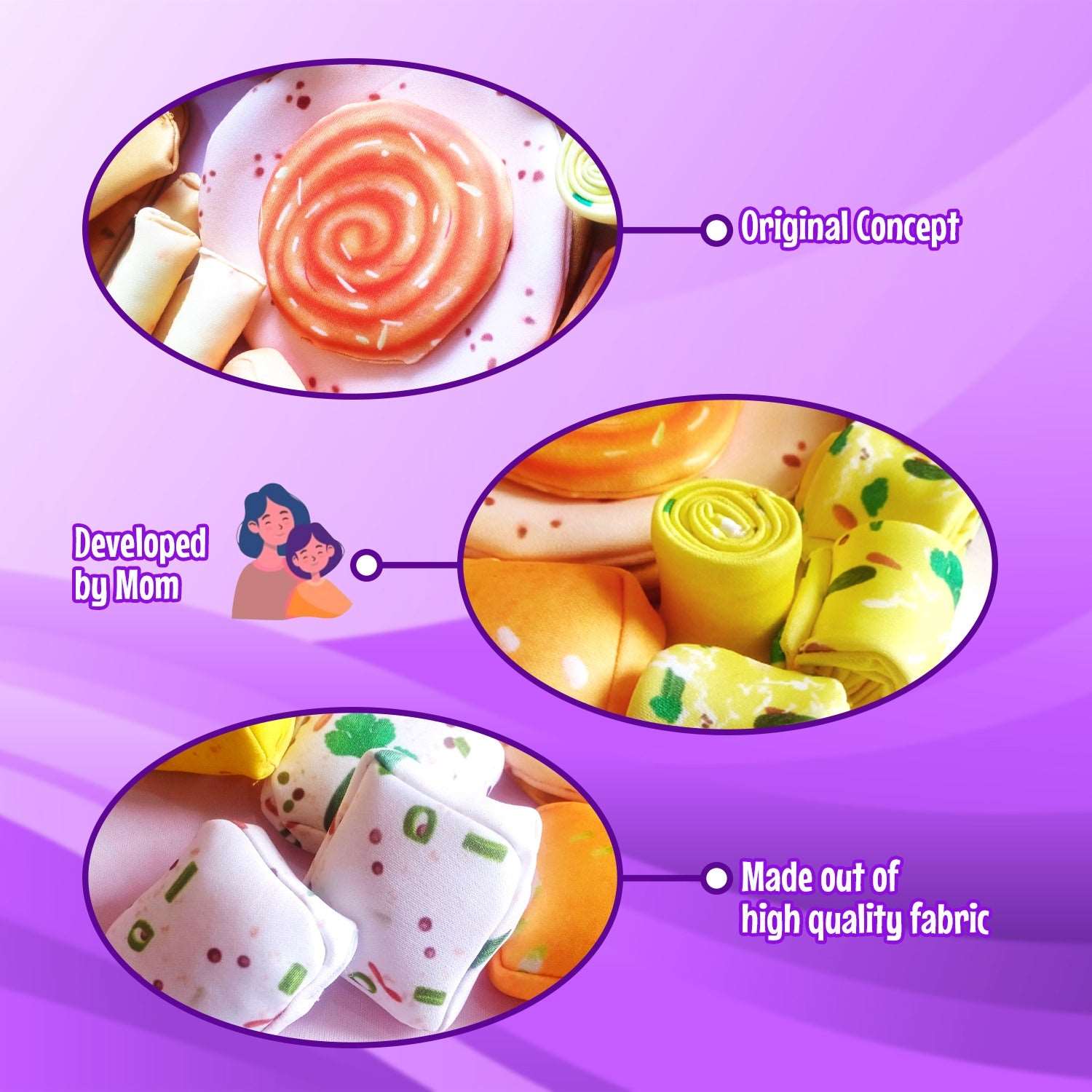 The Small Wonderland Gujarat Nu Gaurav Thali -Gujrati Food Inspired play food toys