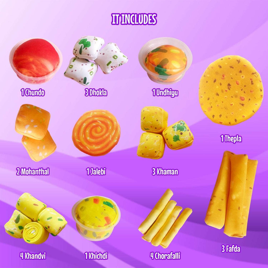 The Small Wonderland Gujarat Nu Gaurav Thali -Gujrati Food Inspired play food toys