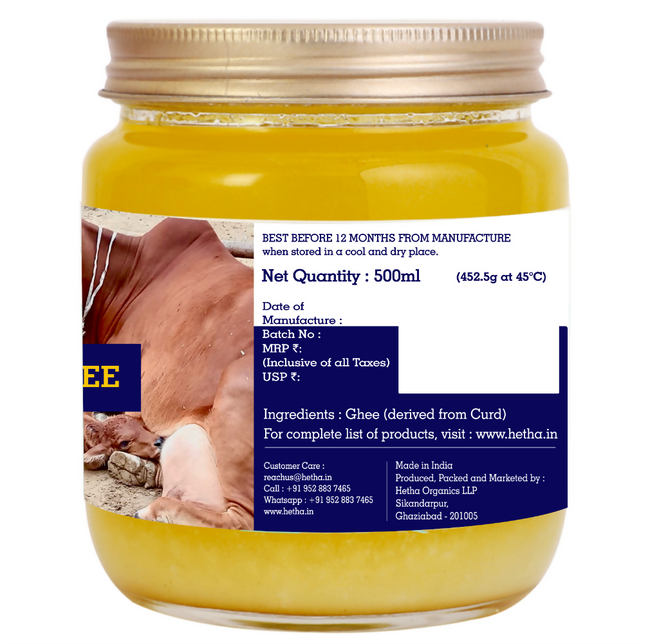 Hetha Sahiwal Cow A2 Cultured Bilona Ghee / A2 Ghee Main Image