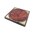 Kraftsman Portable Wooden Game Ball Puzzle | 10 Pieces Puzzle for Kids and Adults | Travel Pouch Included