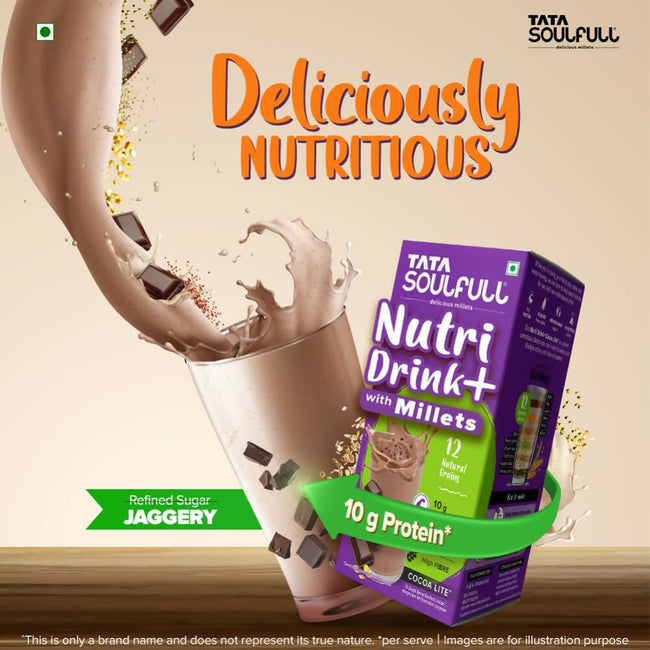 Tata Soulfull Nutri Drink+ With Millets - Cocoa Lite Flavor Main Image
