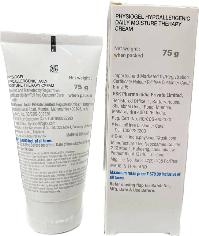 Physiogel Hypoallergenic Daily Moisture Therapy Cream Main Image