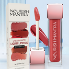 Nourish Mantra Liquid Lipstick Creamy Matte with SPF / Water Proof, Smudge Proof Shade- Khilkhilata Coral