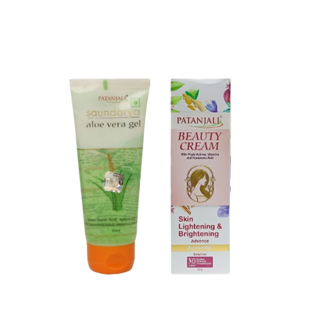 Patanjali Saundarya Aloe Vera Gel & Beauty Cream Combo Hover Image