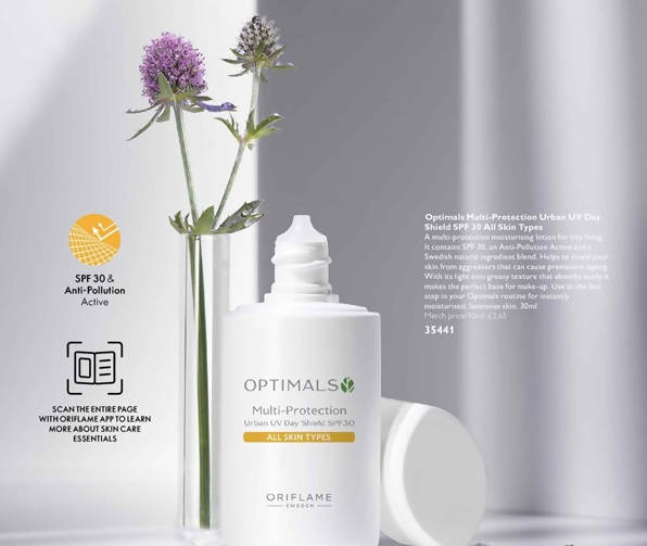 Oriflame Optimals Multi-Protection Urban UV Day Shield SPF 30 All Skin Types