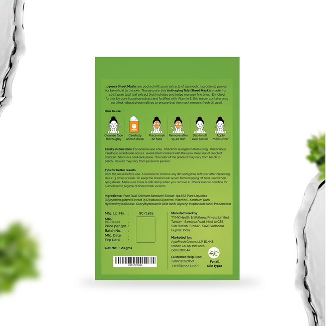 Pyoura Tulsi Healing Face Sheet Mask Main Image