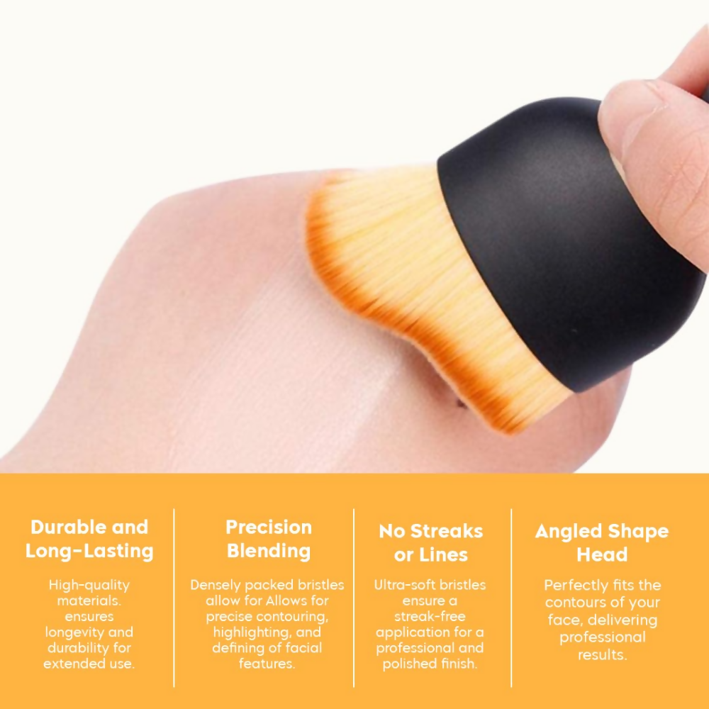 Gleva Foundation Makeup Brush, Flat Kabuki Travel Foundation Brush