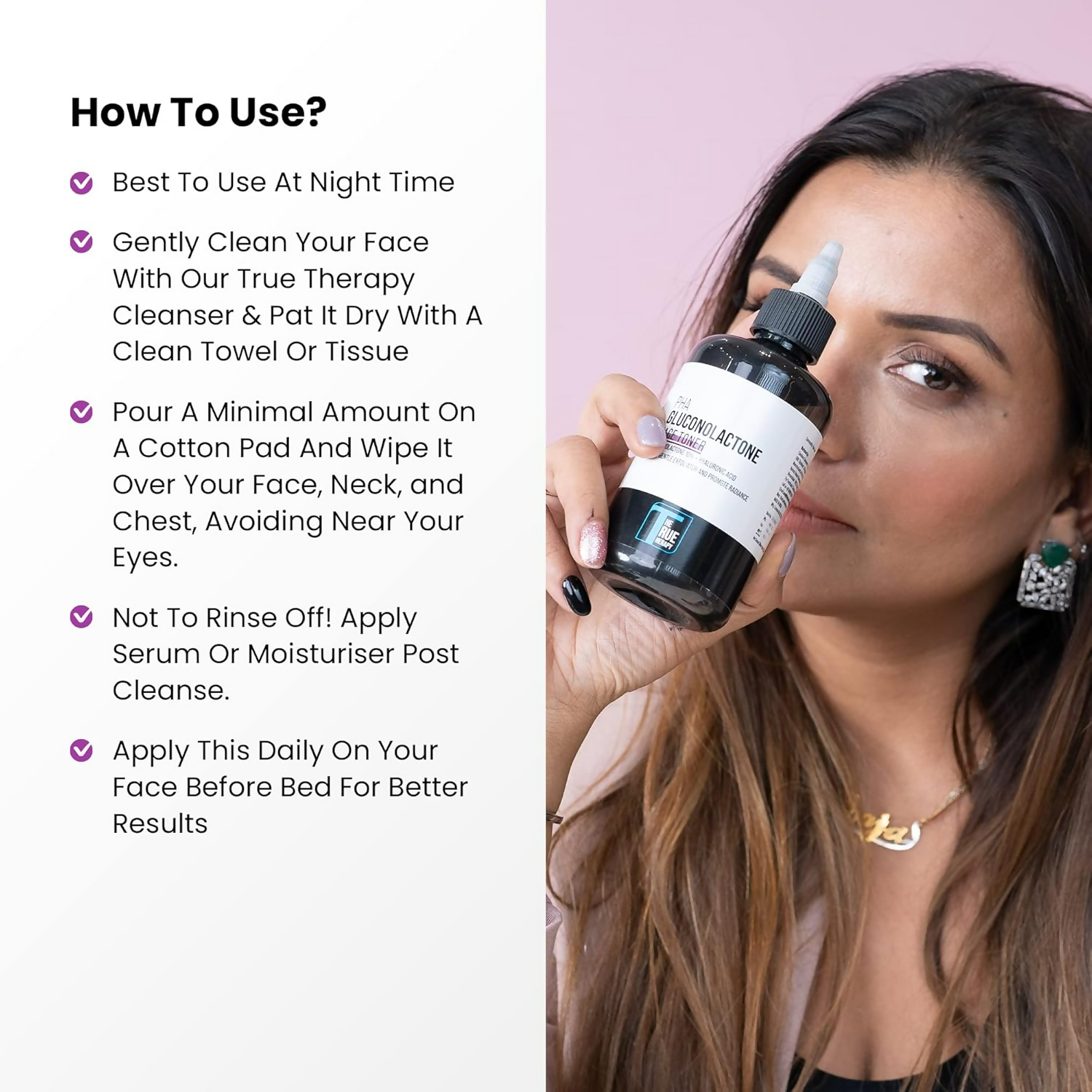 The True Therapy Pha Toner Gluconolactone 10%,Hyaluronic Acid&17 Amino Acid Complex Hydrating Toner