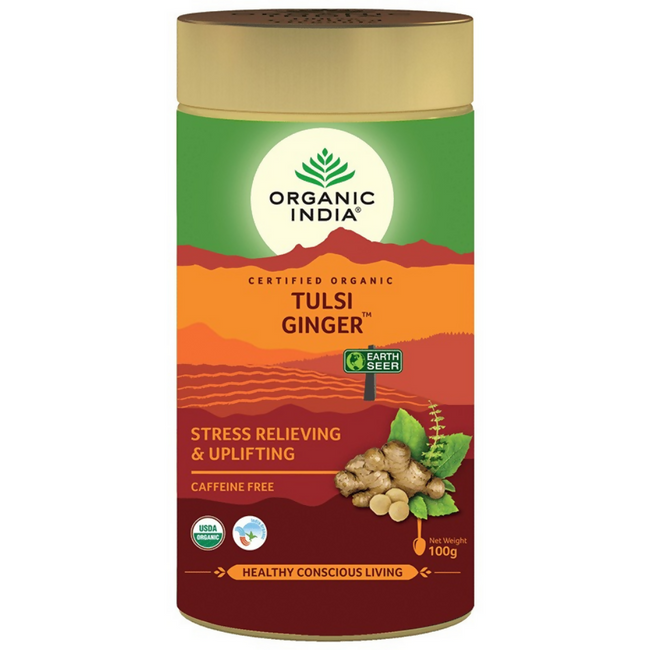 Organic India Tulsi Ginger Green Tea Hover Image