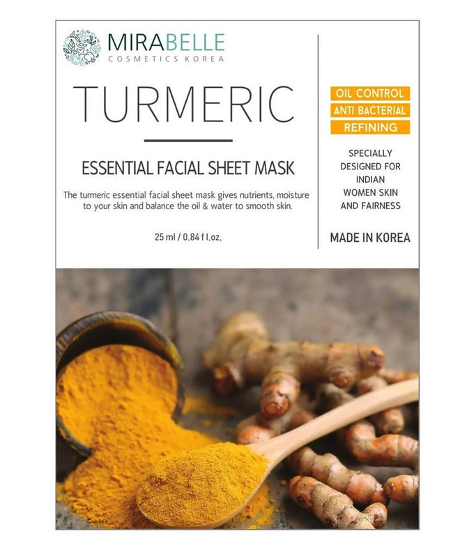 Mirabelle Korea Turmeric Essential Facial Sheet Mask Hover Image