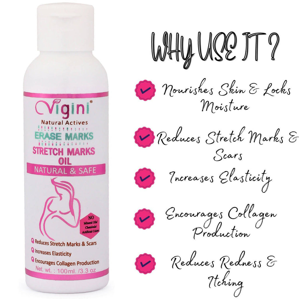 Vigini Natural Actives Stretch Marks Scars Removal Cream Oil