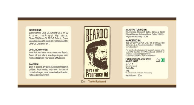 Beardo The Old Fashioned Beard Oil & Beard Wash Combo Main Image