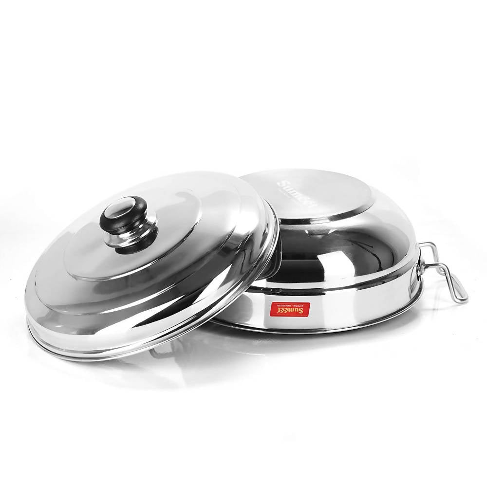 Sumeet Stainless Steel Kadhai Set with Lid and 5 Plates