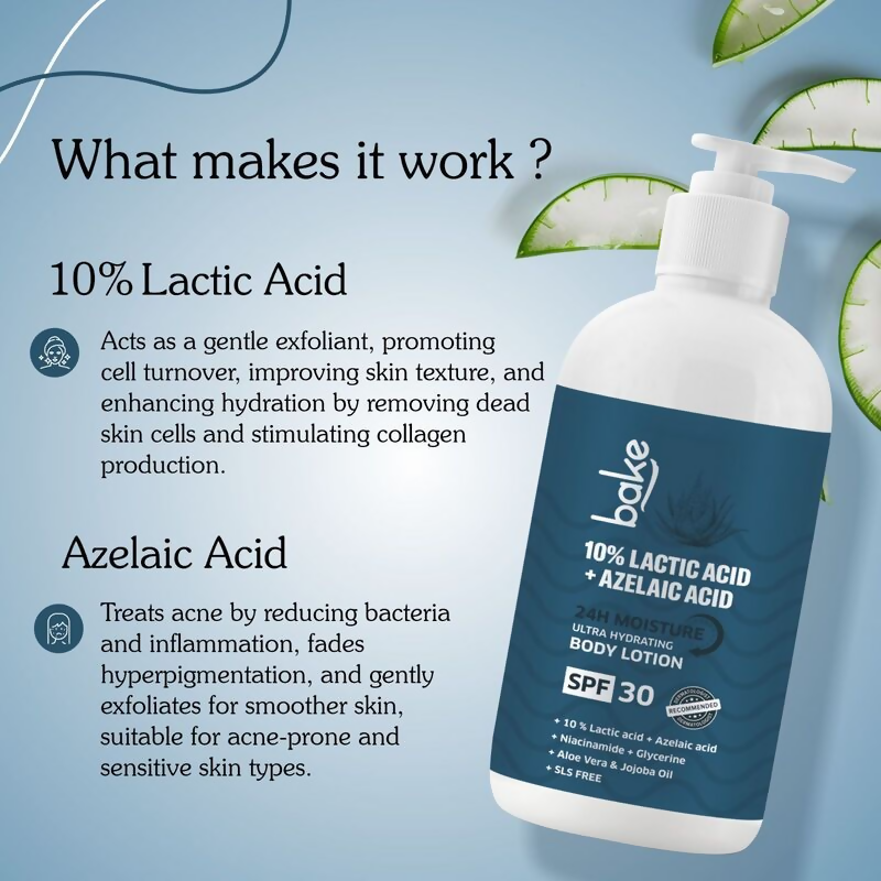 Bake 10% Lactic Acid Body Lotion SPF 30