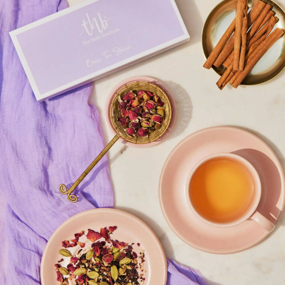 The Herb Boutique Antique Brass Tea Strainer