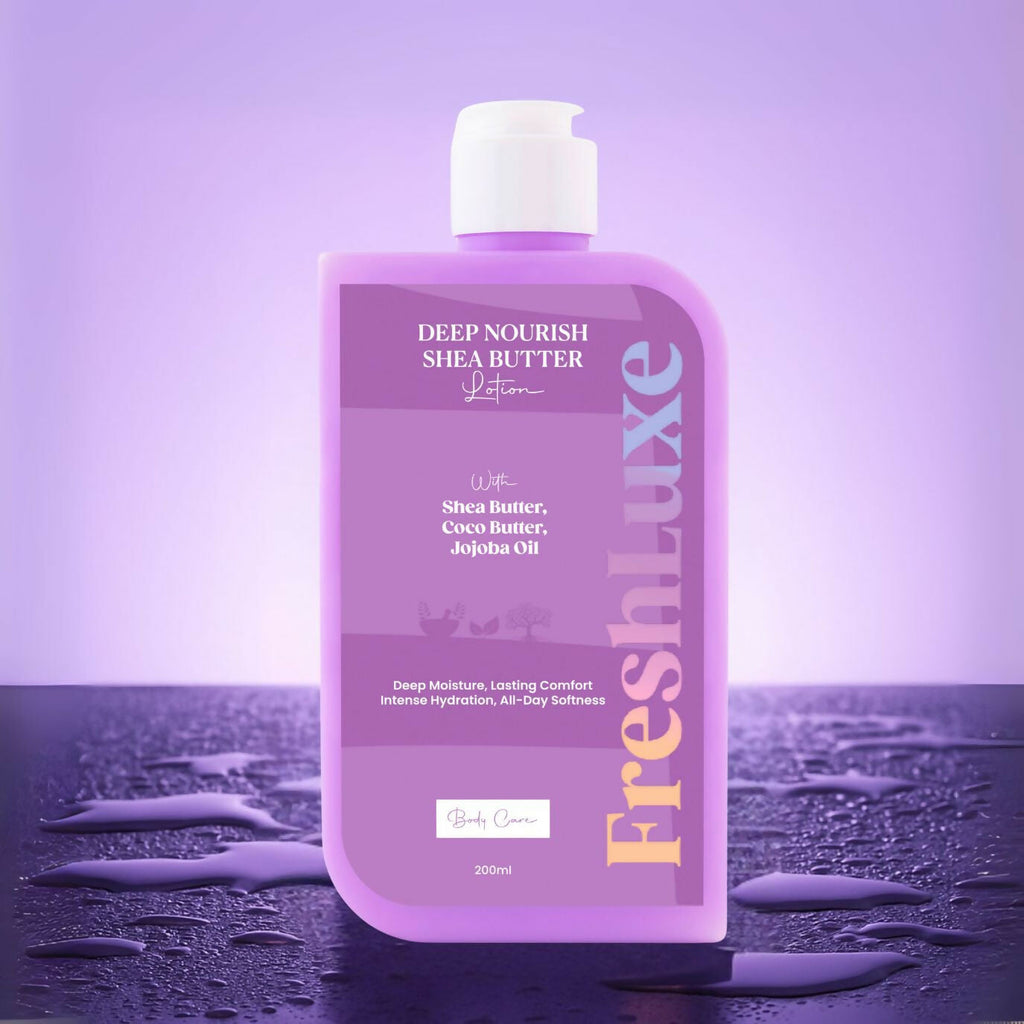 FreshLuxe Shea Butter Lotion with Coco Butter & Jojoba Oil For Deep Moisturization