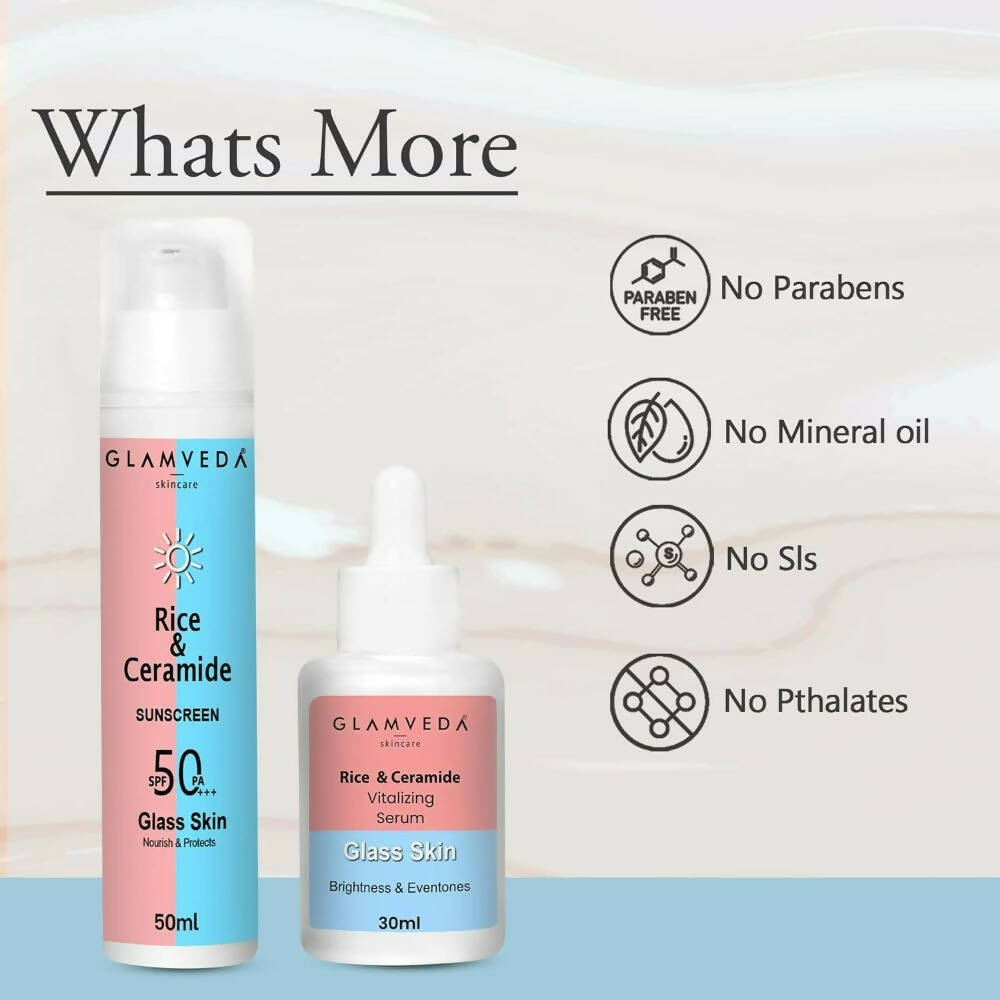 Glamveda Glass Skin Rice & Ceramide Under Eye Cream