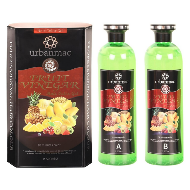 Urbanmac Fruit Vinegar Gel Hair Color Natural Hair Color Dye For Black Hover Image