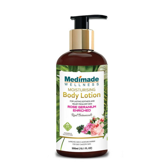 Medimade Wellness Rose Geranium Enriched Moisturising Body Lotion Hover Image