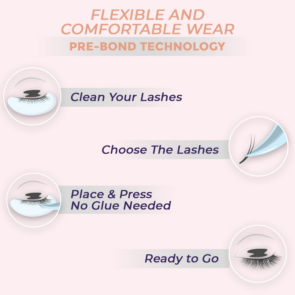 Sanfe Instant Press On Lashes P04